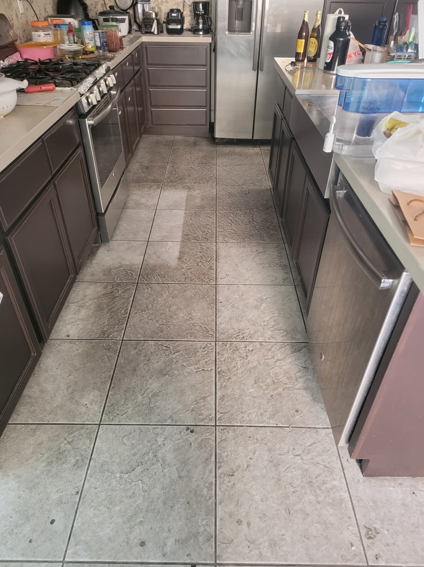 Kitchen Tile & Grout Restoration - Before